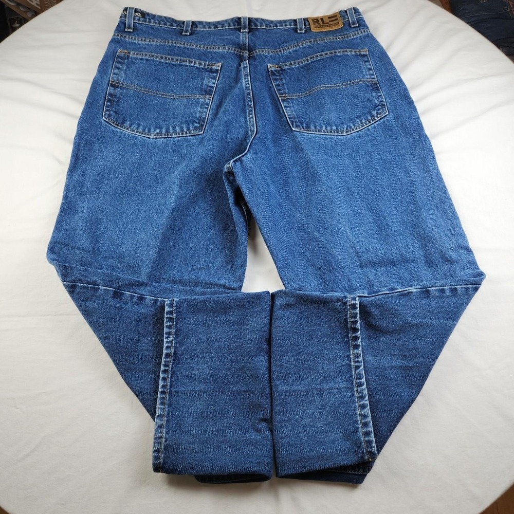 Polo Ralph Lauren Mens Blue Denim Jeans Loose Fit 40x32 Vintage 90s Baggy Skater